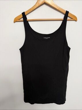 Eileen Fisher Black Scoop Neck Tank